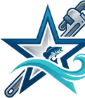 Plumbing Pros Sherman TX star logo with pipe wrench and fish, Sherman TX plumbing home page